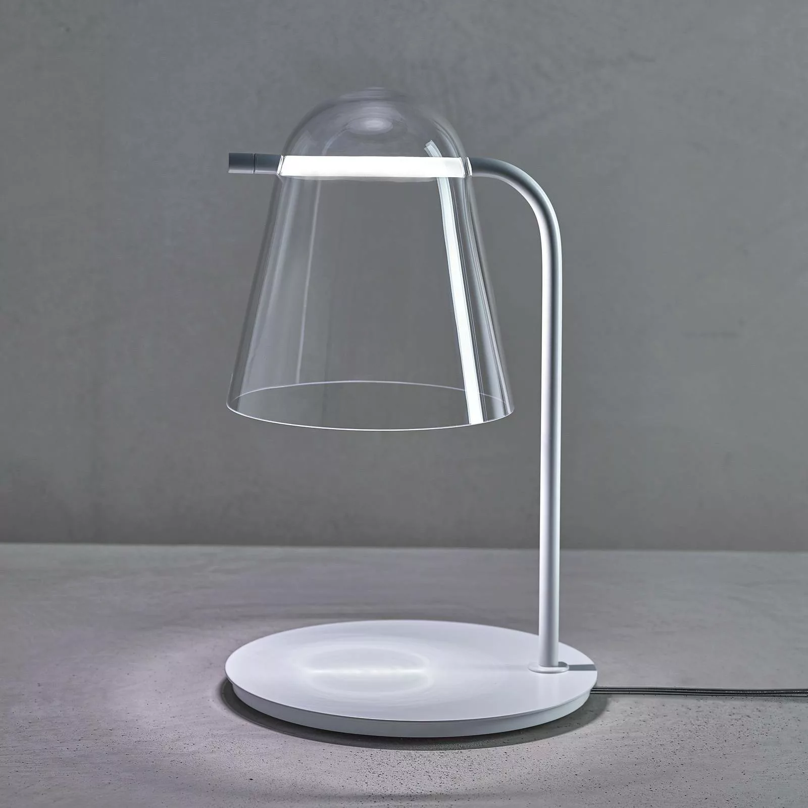 Prandina Sino T3 LED-Tischlampe klar/weiß matt günstig online kaufen