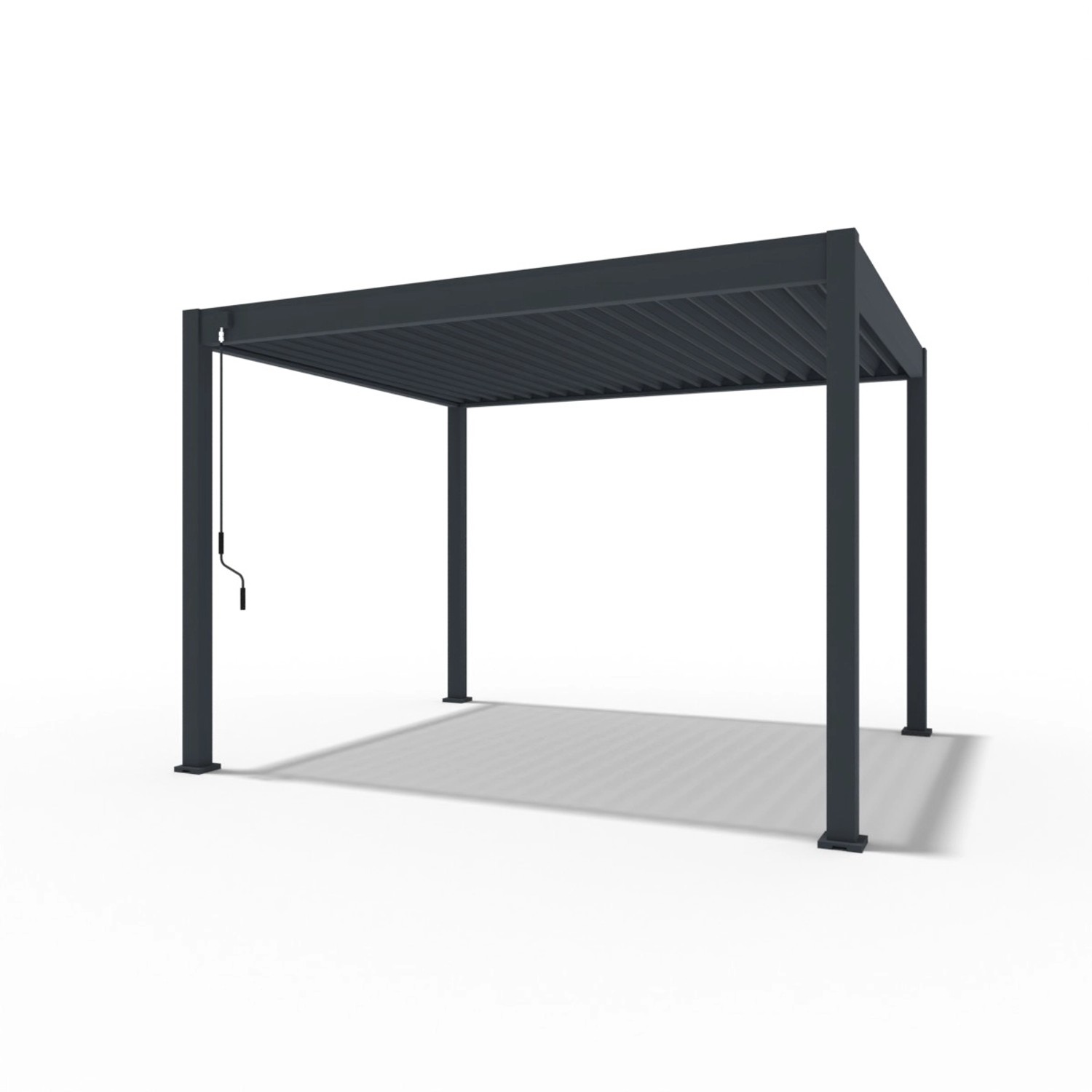 PergoLine Bioklimatische Pergola 3x3,6 M Aluminium Lamellendach in Anthrazi günstig online kaufen