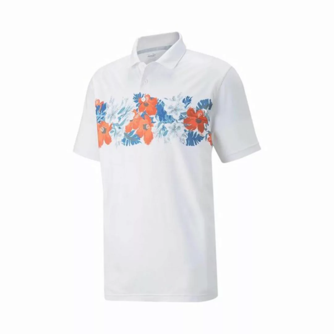 PUMA Poloshirt Puma Golf Polo Cloudspun Abaco Weiß Gemustert Herren UK M günstig online kaufen