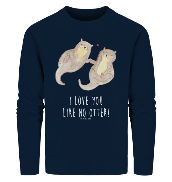 Mr. & Mrs. Panda Longpullover Größe XS Otter Hände halten - French Navy - G günstig online kaufen