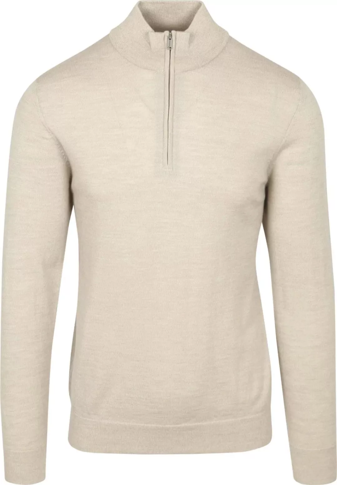 Profuomo Half Zip Pullover Merinowolle Ecru - Größe M günstig online kaufen