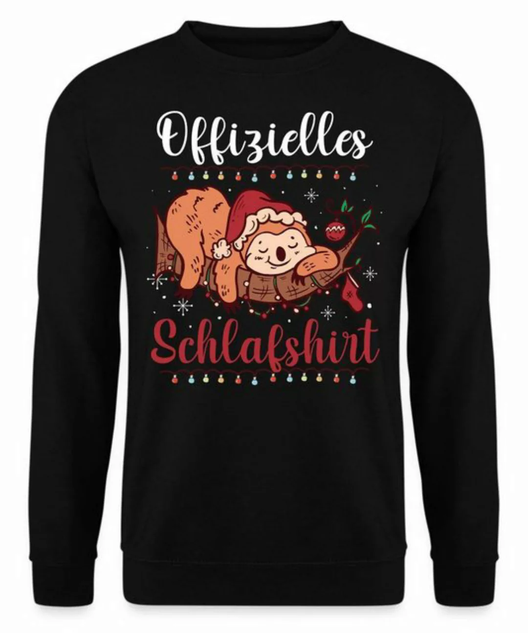 Quattro Formatee Sweatshirt Offizielles Schlafshirt Faultier - Weihnachten günstig online kaufen