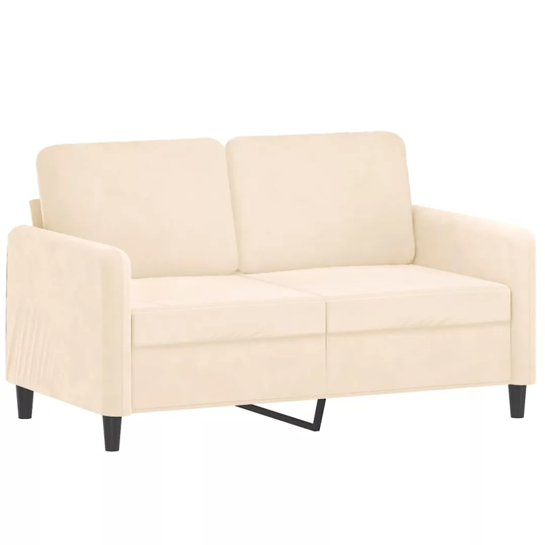 Vidaxl 2-sitzer-sofa Creme 120 Cm Samt günstig online kaufen