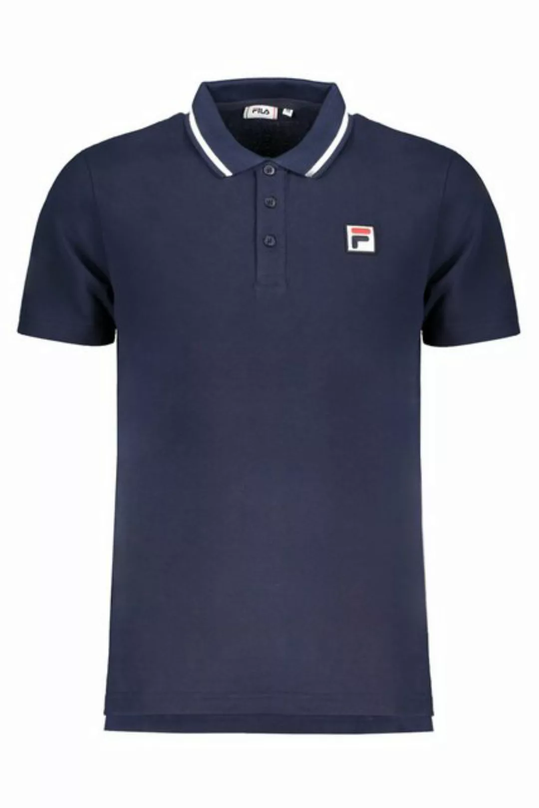 Fila Poloshirt Herren Kurzarm-Poloshirt Blau mit Kontrastdetails & günstig online kaufen