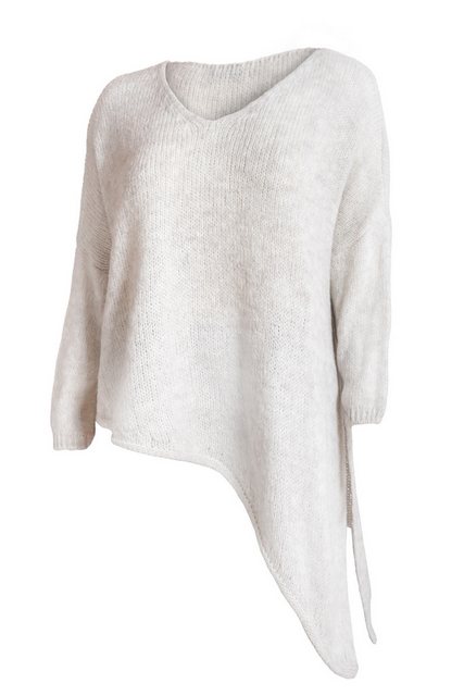 PEKIVESSA Strickpullover Asymmetrischer Grobstrick-Pullover oversized Damen günstig online kaufen