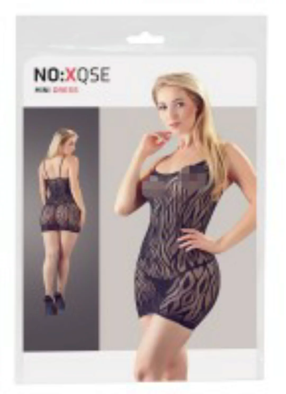 Dessous-Kleid mit Netzoptik und Wellenmuster günstig online kaufen