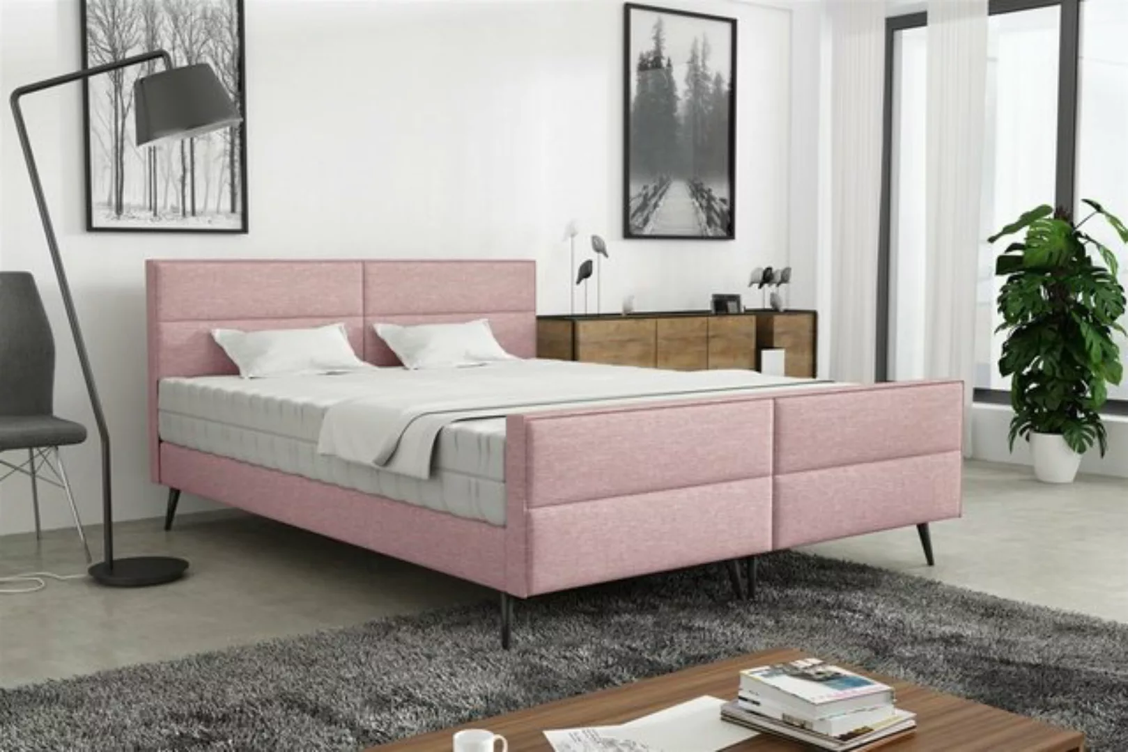 Fun Möbel Polsterbett Schlafzimmerbett CREMONA in Stoff Gemma ohne Matratze günstig online kaufen