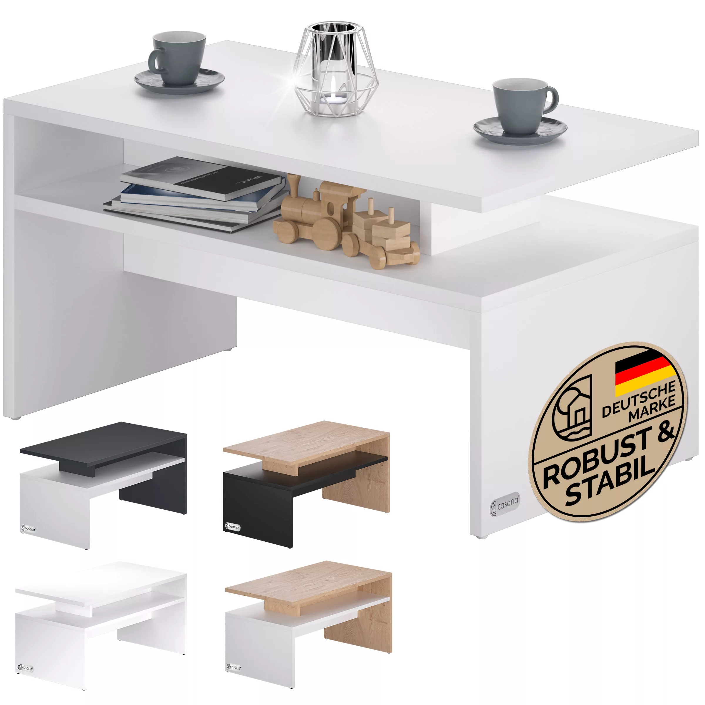 Couchtisch Sacramento Weiß 95x55x50cm günstig online kaufen