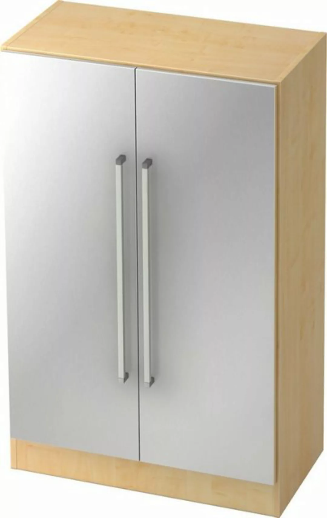 Aktenschrank Schrank Solid 3OH BxTxH 80x42x127cm Griff CE Ahorn/Silber günstig online kaufen