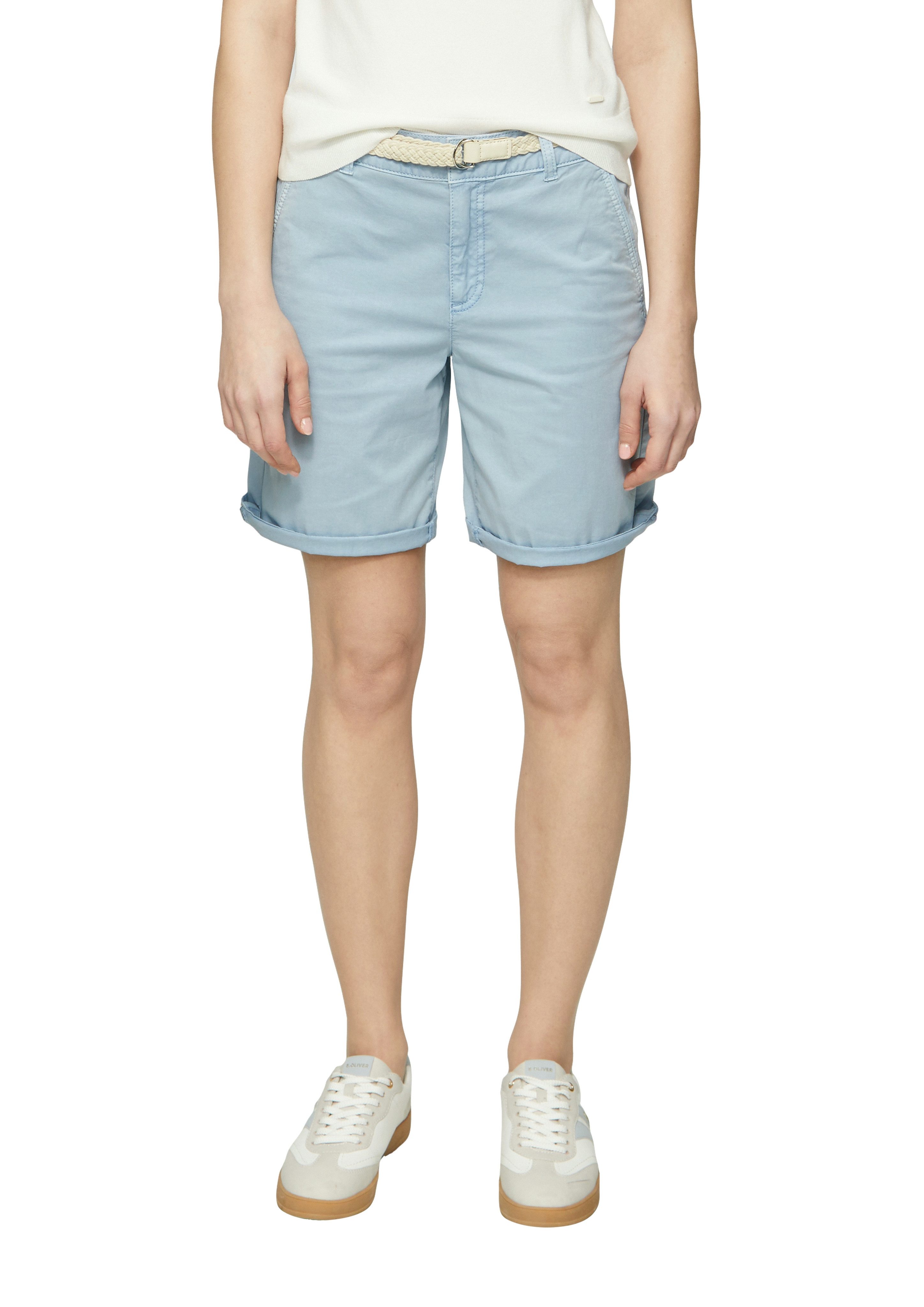 s.Oliver Chinoshorts Sommerhose mit geflochtenem Gürtel günstig online kaufen