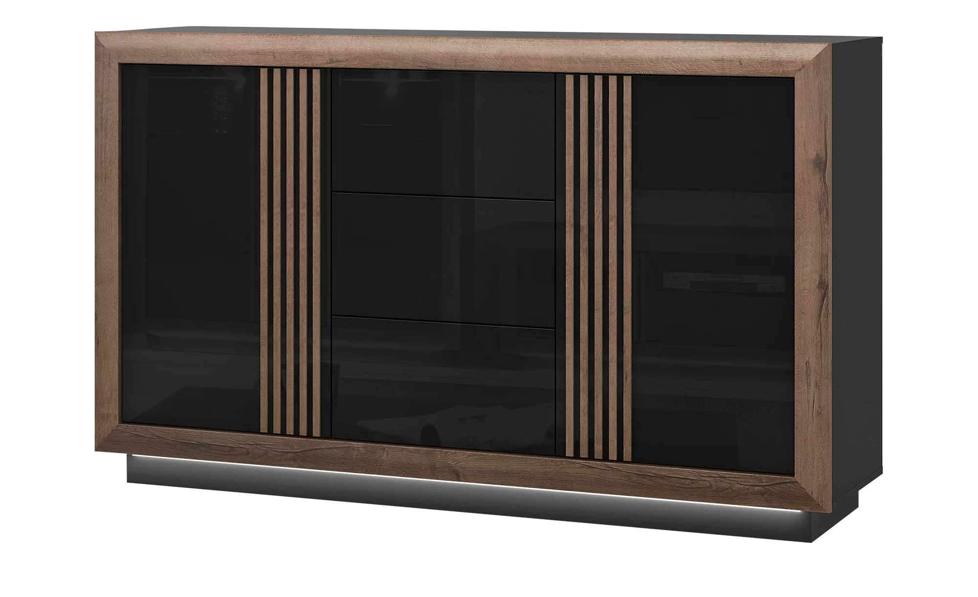 FORTE Sideboard "Savona", Breite 162 cm, inkl. Sockelbeleuchtung günstig online kaufen