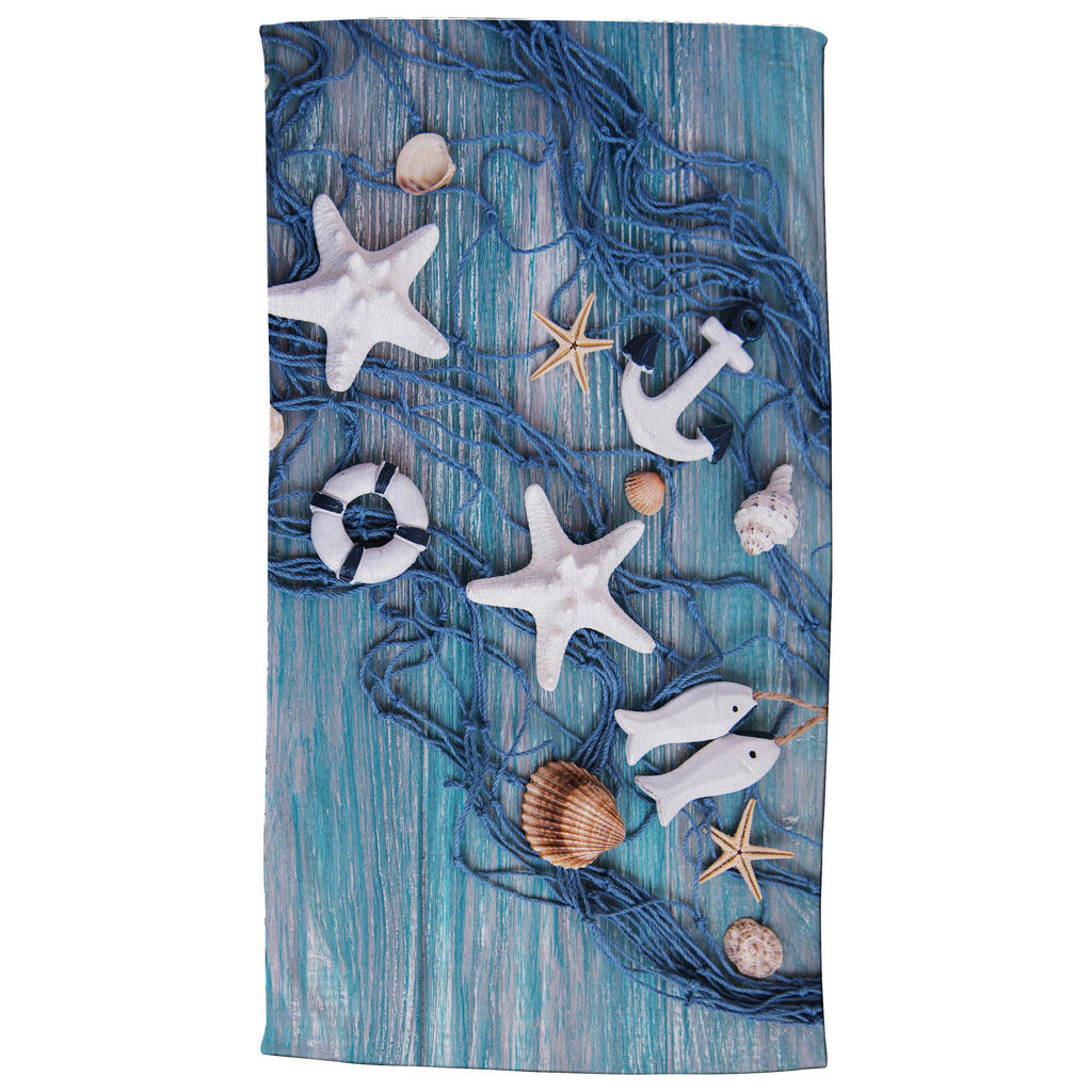 Strandtuch blau Polyester B/L: ca. 100x180 cm günstig online kaufen