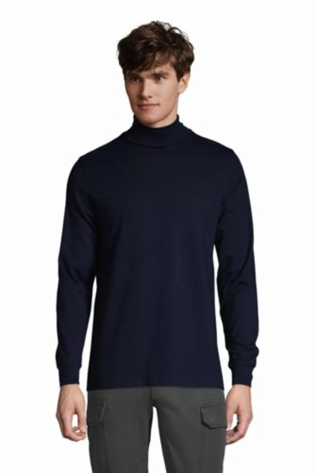 Super-T Rollkragenshirt, Classic Fit, Herren, Größe: XL Normal, Blau, Jerse günstig online kaufen