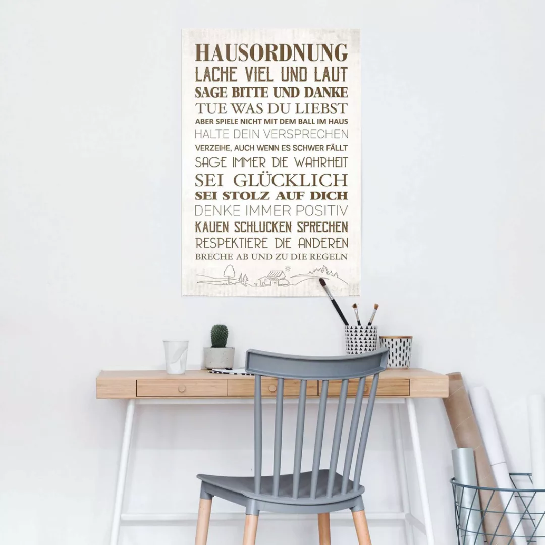 Reinders! Poster »Hausordnung« günstig online kaufen