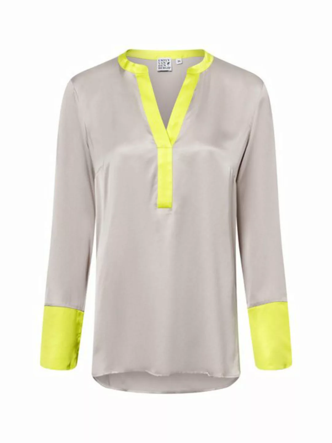 Emily Van Den Bergh Hemdbluse Bluse EMILY VAN DEN BERGH taupe/lemon günstig online kaufen