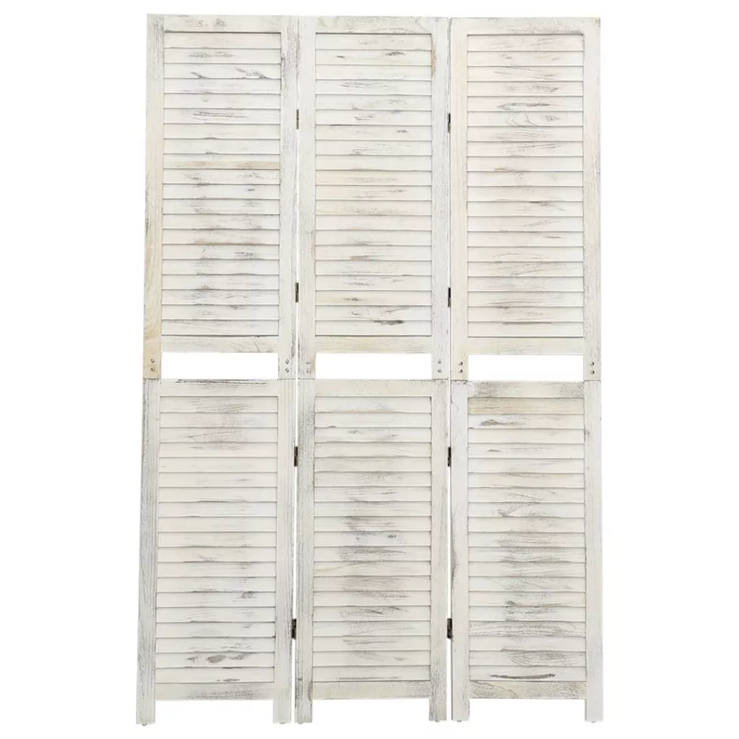 Vidaxl 3-tlg. Raumteiler Antik-weiß 105x165 Cm Holz günstig online kaufen