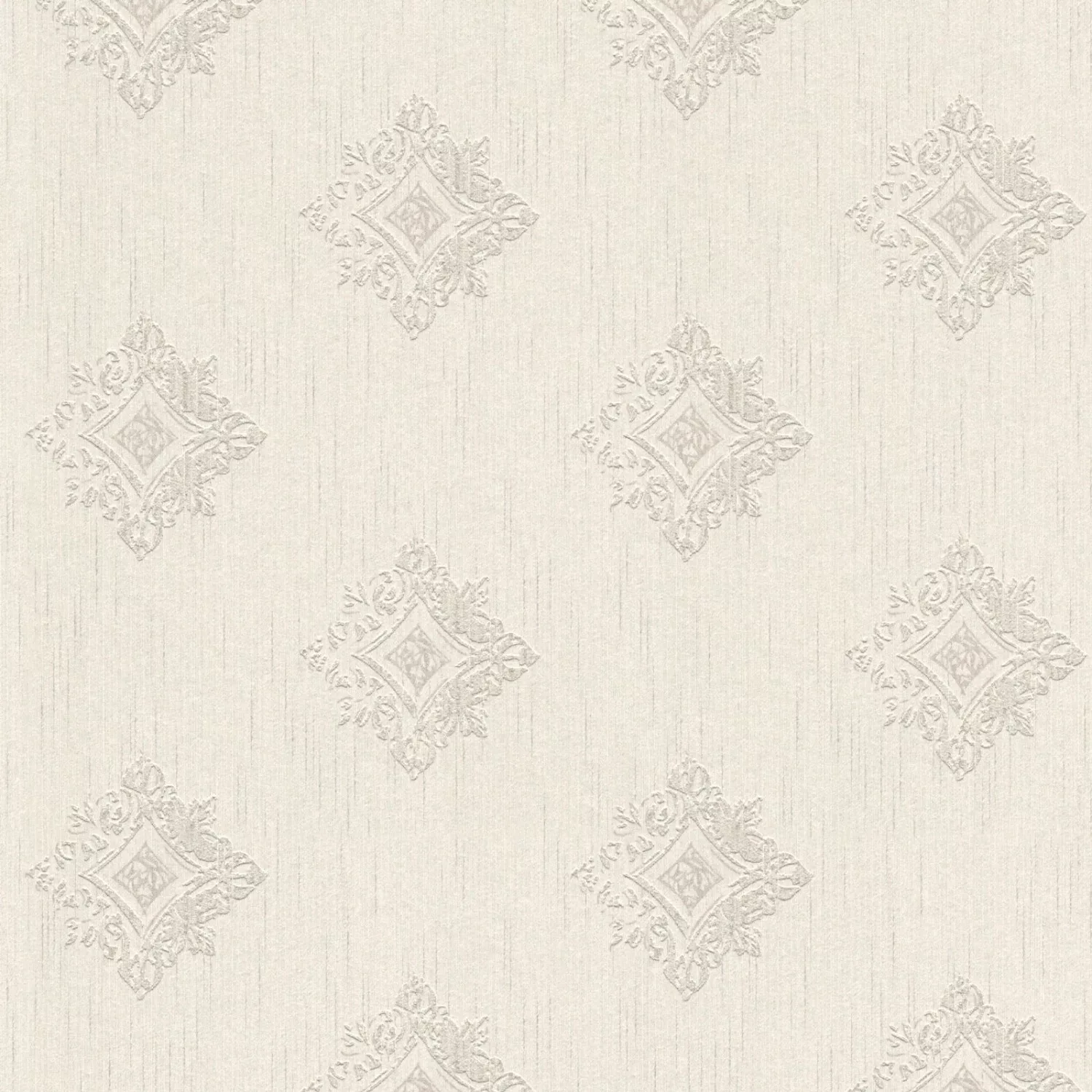 Bricoflor Creme Textiltapete mit Muster Ornament Vliestapete Hell mit Texti günstig online kaufen