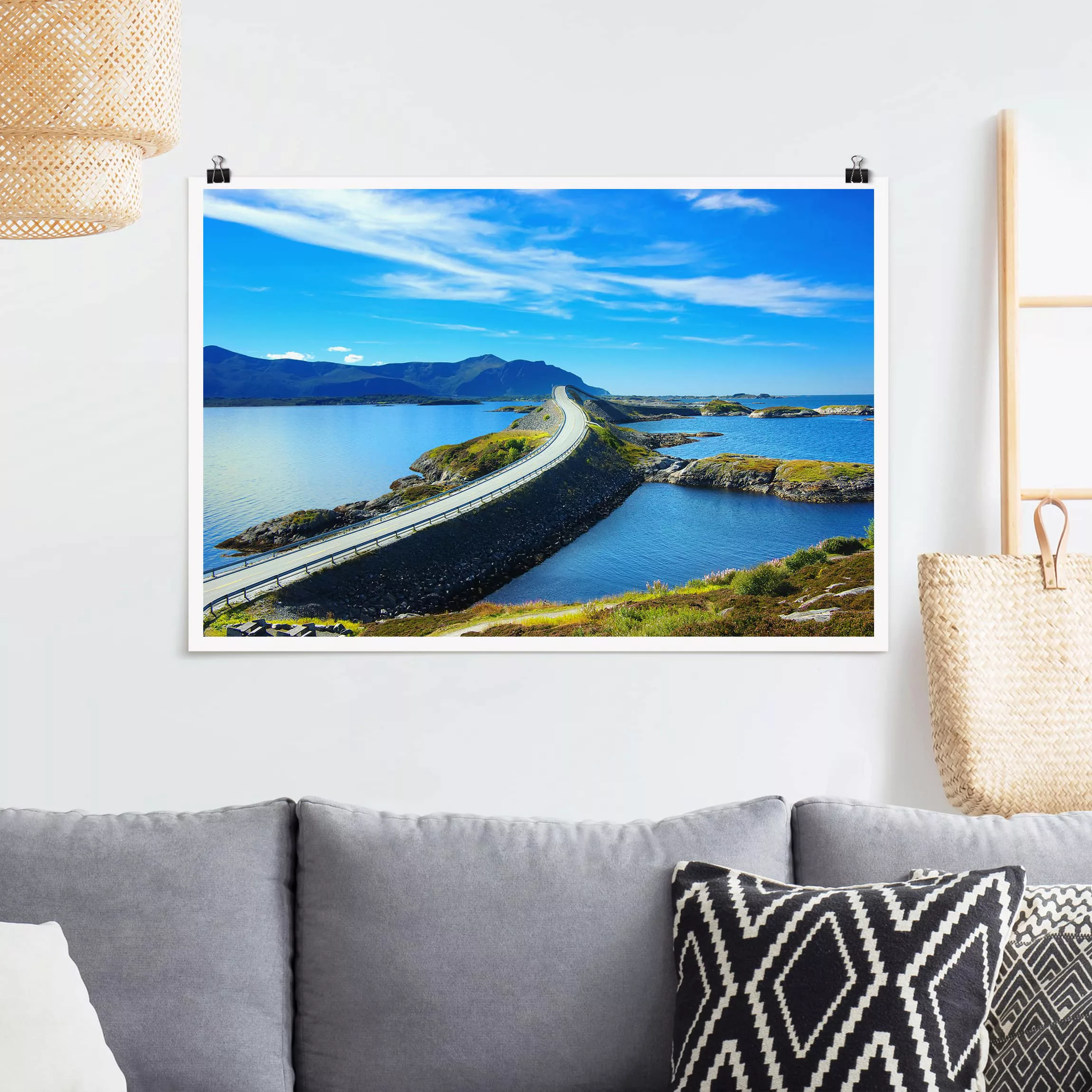 Poster Natur & Landschaft - Querformat Crossing Norway günstig online kaufen