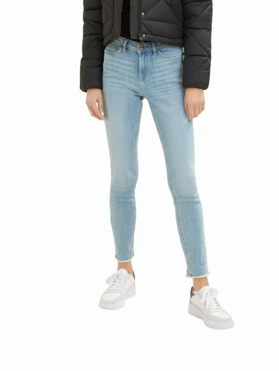 Tom Tailor Denim Damen Jeans JONA - Extra Skinny Fit - Blau- Used Light Sto günstig online kaufen