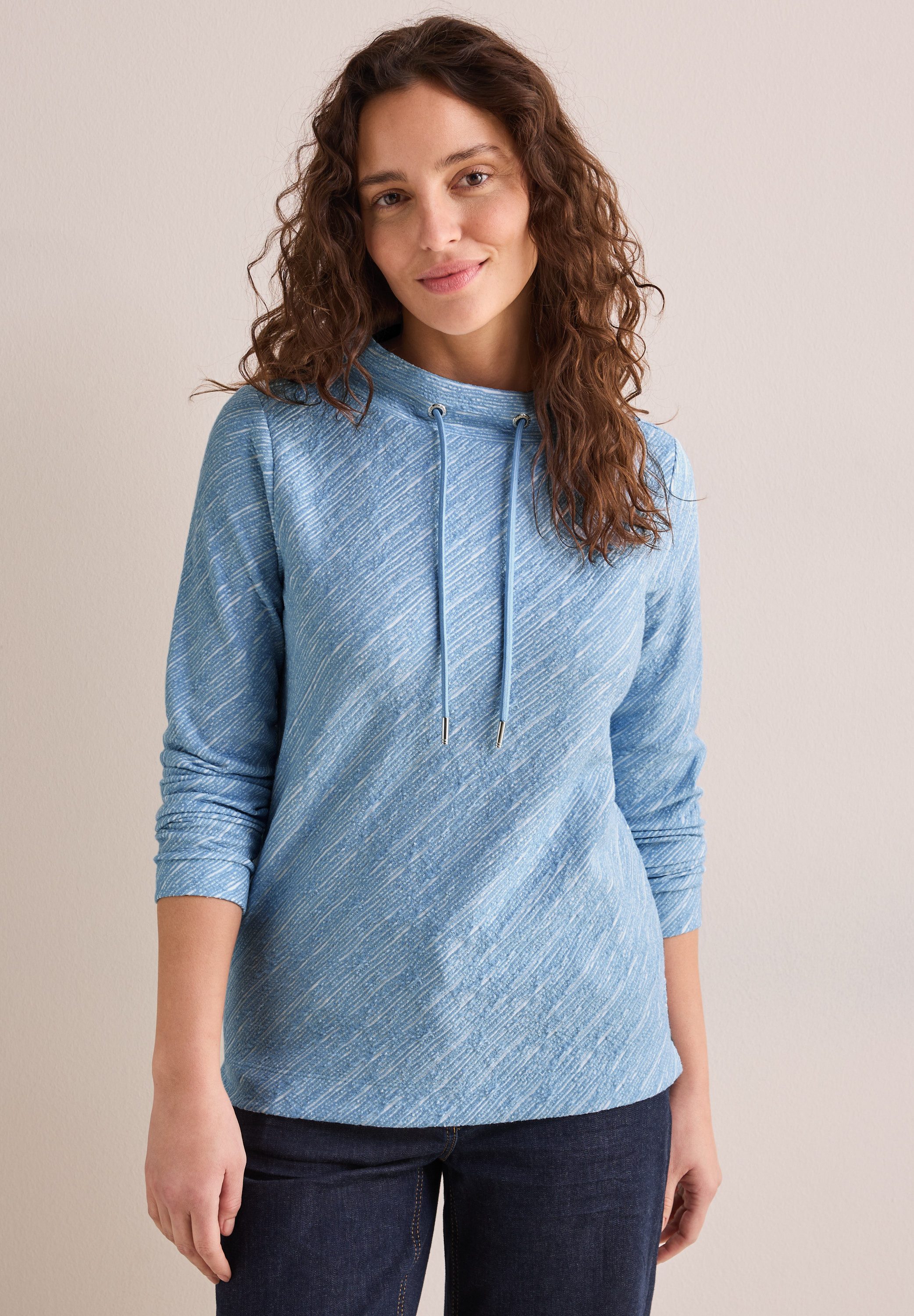 Cecil Langarmshirt, aus elastischem Materialmix günstig online kaufen
