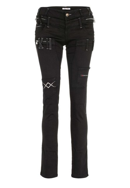 Cipo & Baxx Slim-fit-Jeans mit doppeltem Bund in Skinny Fit günstig online kaufen