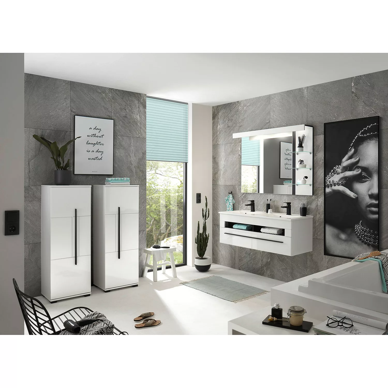 Möbel Stellbrink Badezimmerspiegelschrank Cantara Stauraumschrank günstig online kaufen