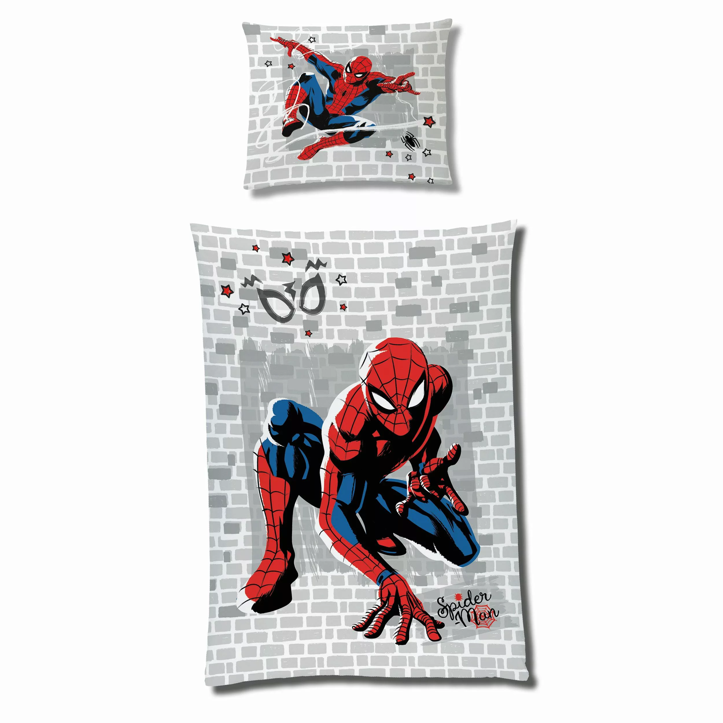 Familando Kinderbettwäsche Spiderman 135x200 80x80 cm günstig online kaufen