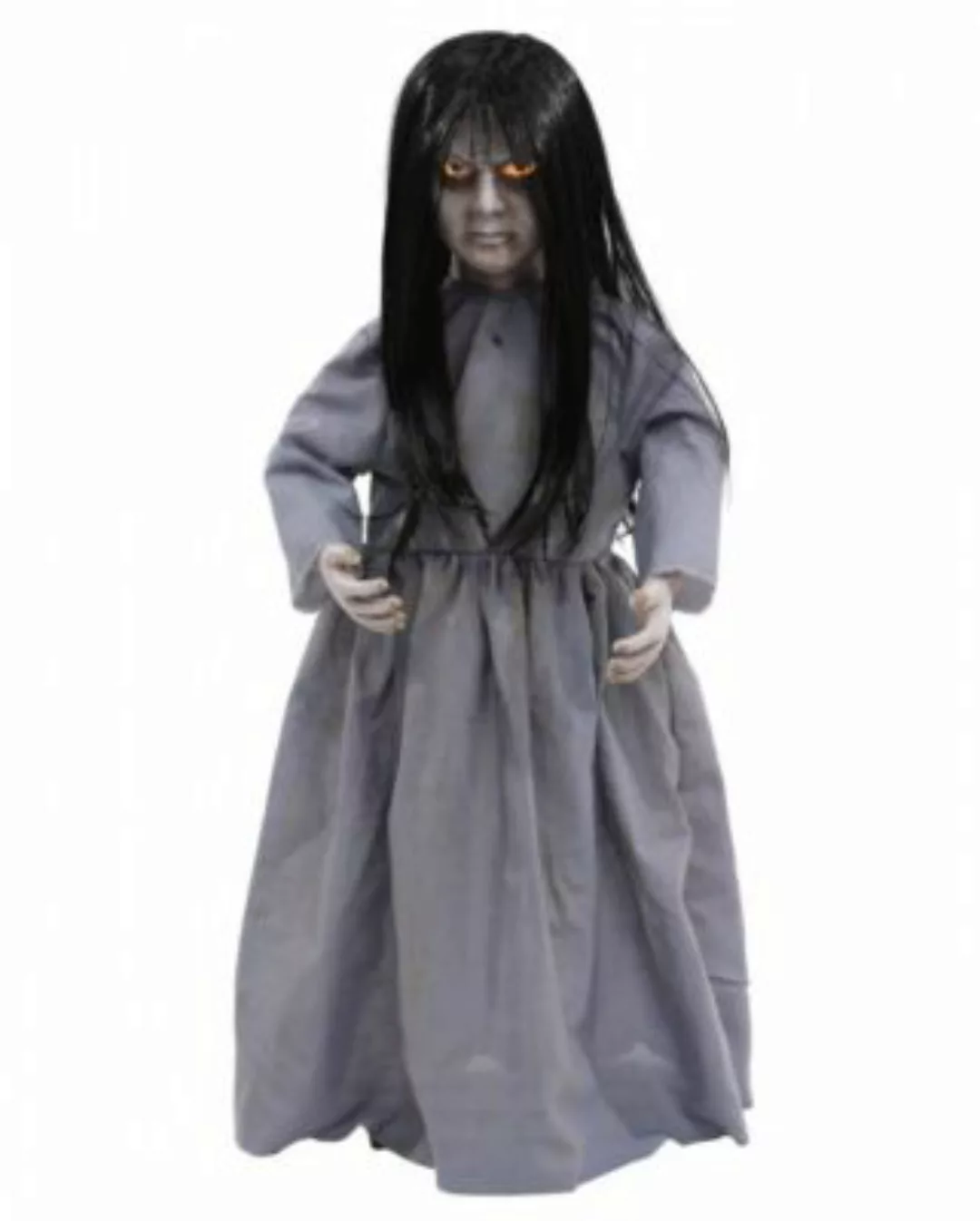 Haunted Witch Doll Halloween Puppe mit Licht & Sound Partydeko grau günstig online kaufen