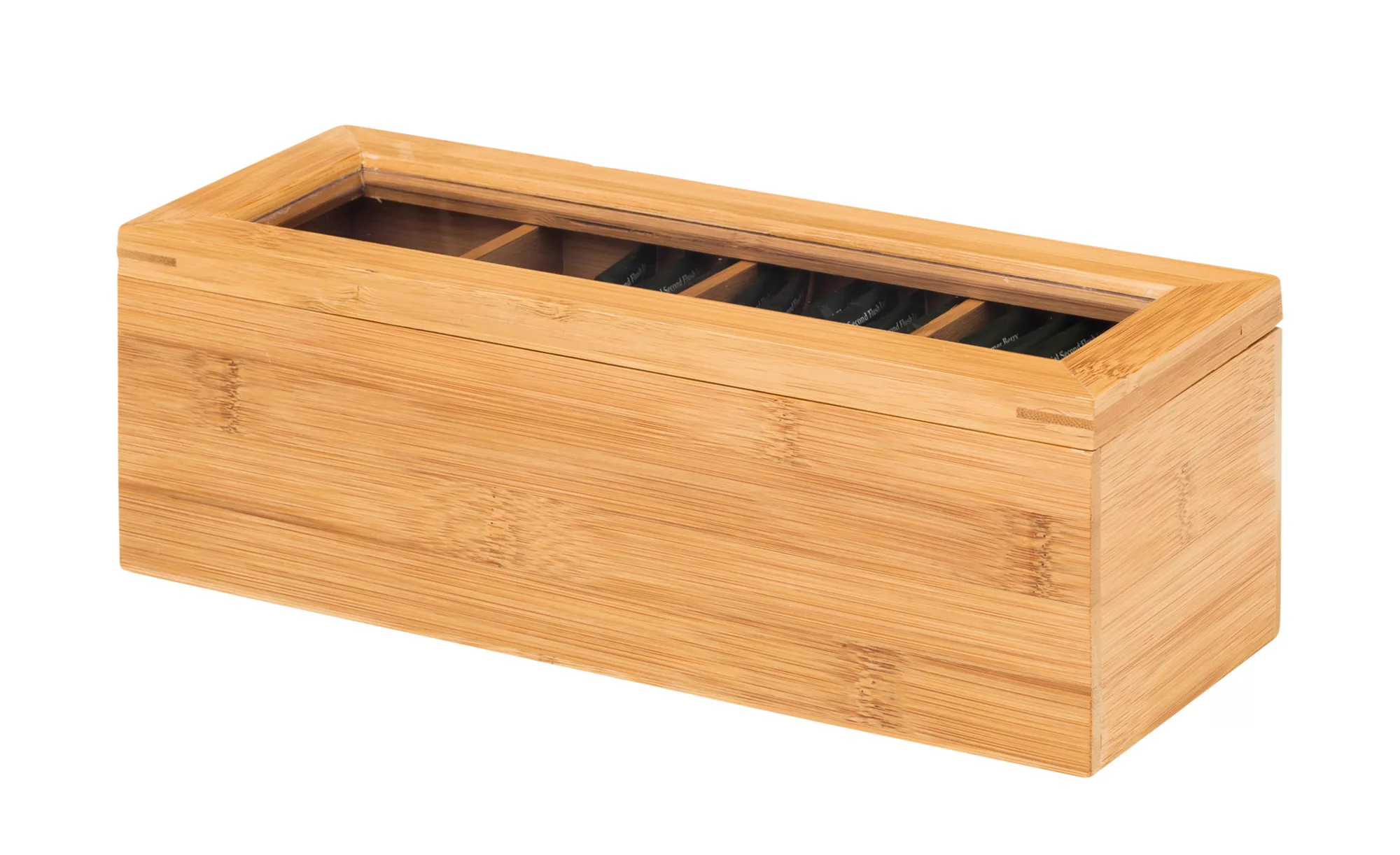 KHG Teebeutelbox - holzfarben - Bambus - 10 cm - 9,7 cm - Sconto günstig online kaufen