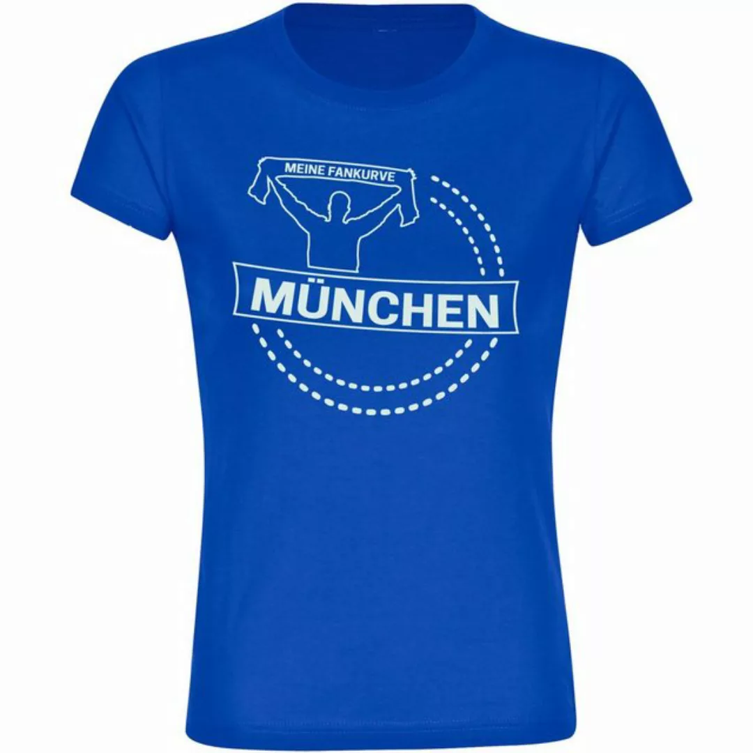 multifanshop T-Shirt Damen München blau - Meine Fankurve - Frauen günstig online kaufen