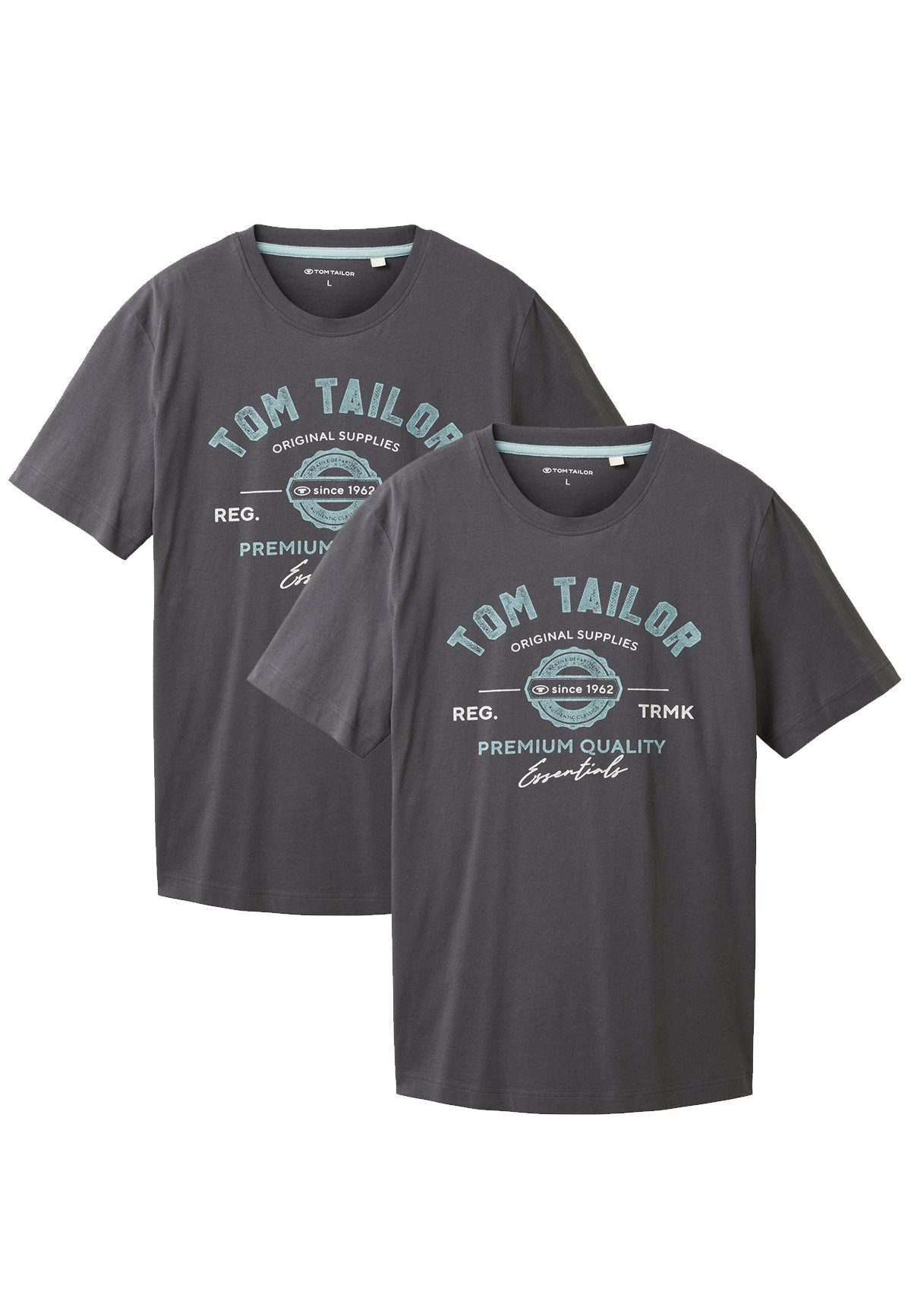 TOM TAILOR T-Shirt Logo 2-er Pack günstig online kaufen