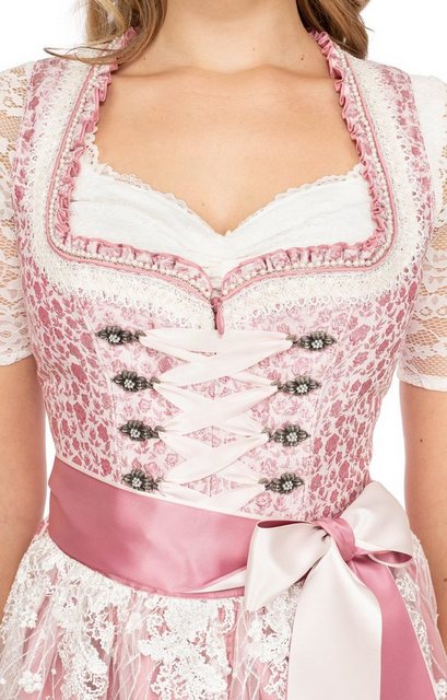 KRÜGER MADL & BUAM Trachtenkleid Mini Dirndl 2tlg. 50cm 414165-050-33 rose günstig online kaufen