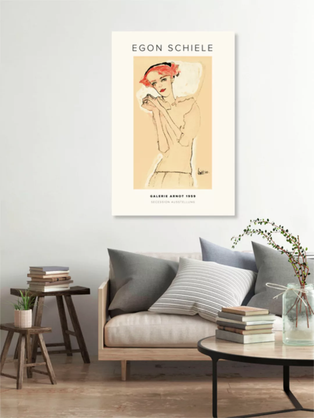 Poster / Leinwandbild - Egon Schiele - Secession Ausstellung günstig online kaufen