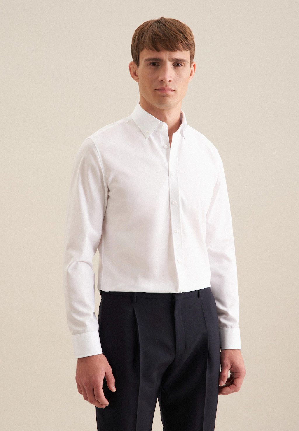 seidensticker Businesshemd "Shaped", Shaped Langarm Button-Down-Kragen Uni günstig online kaufen