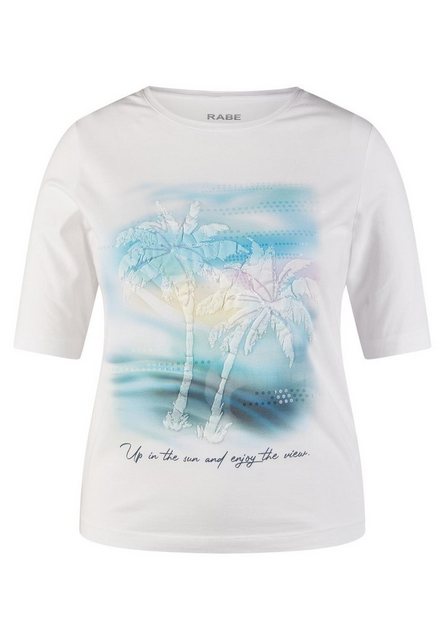 Rabe T-Shirt mit tonalem Strass-Wording im Frontprint günstig online kaufen