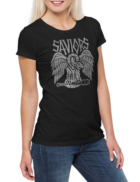 Urban Backwoods Print-Shirt Saviors Patch Damen T-Shirt Negan Lucille Baseb günstig online kaufen