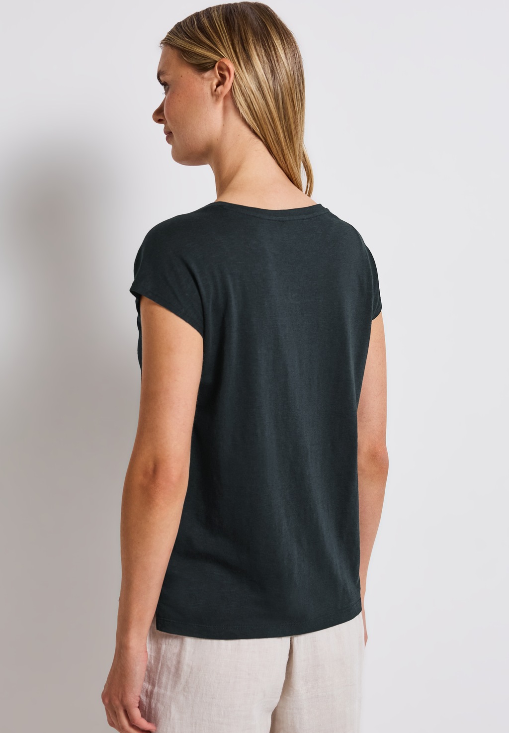 STREET ONE T-Shirt, mit Materialmix günstig online kaufen