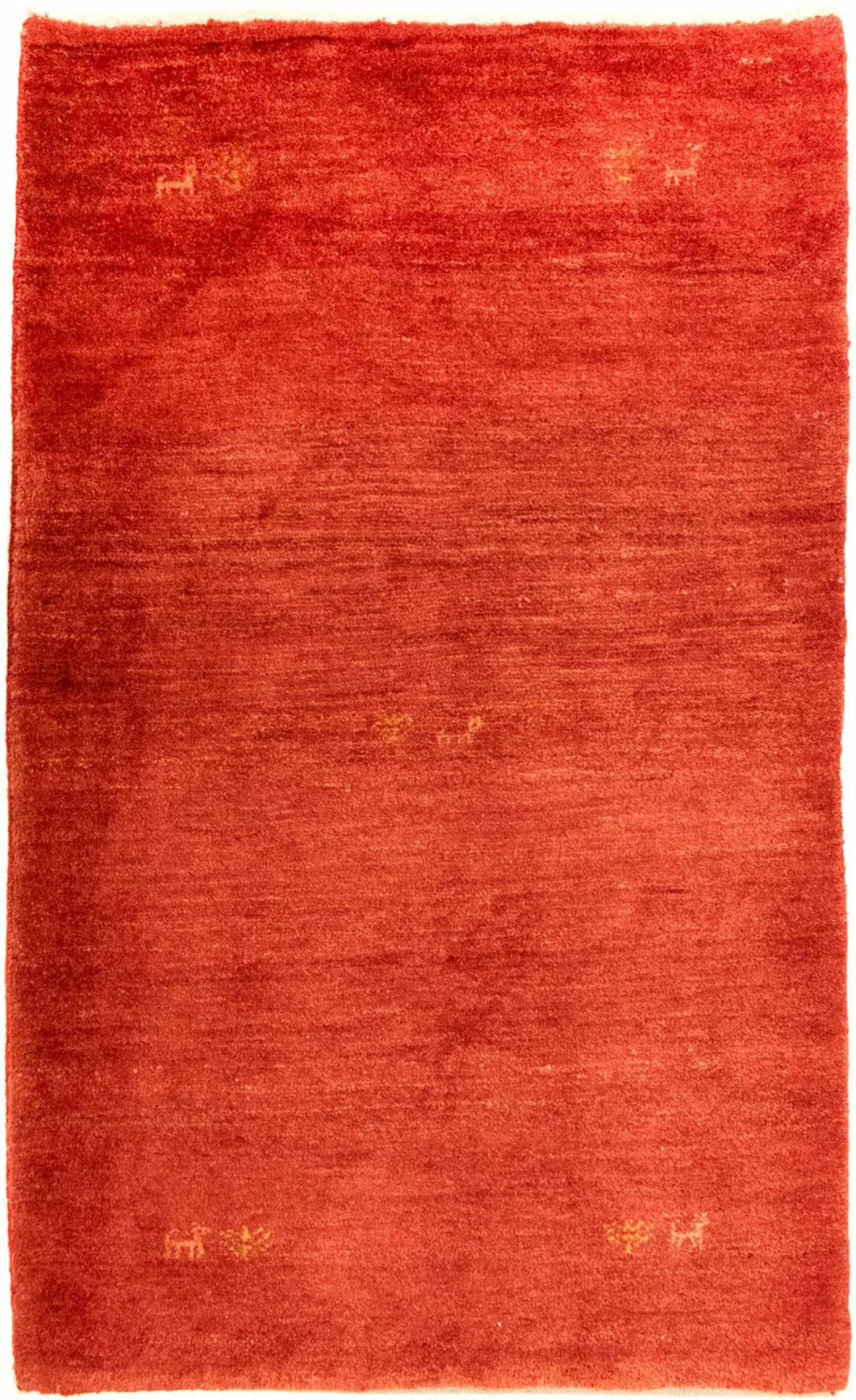 morgenland Wollteppich »Gabbeh - Loribaft Perser - 130 x 81 cm - rot«, rech günstig online kaufen