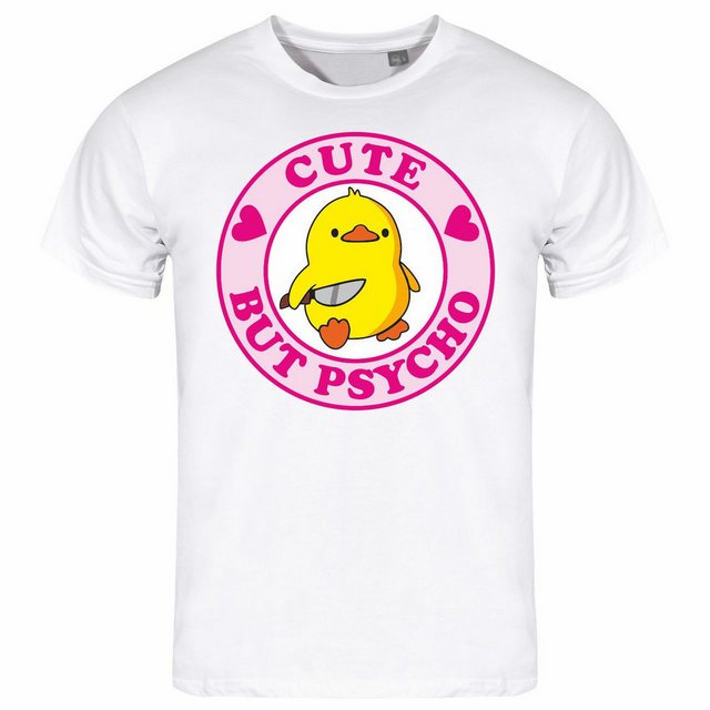 deinshirt Print-Shirt Herren T-Shirt Cute but Psycho Funshirt mit Motiv günstig online kaufen