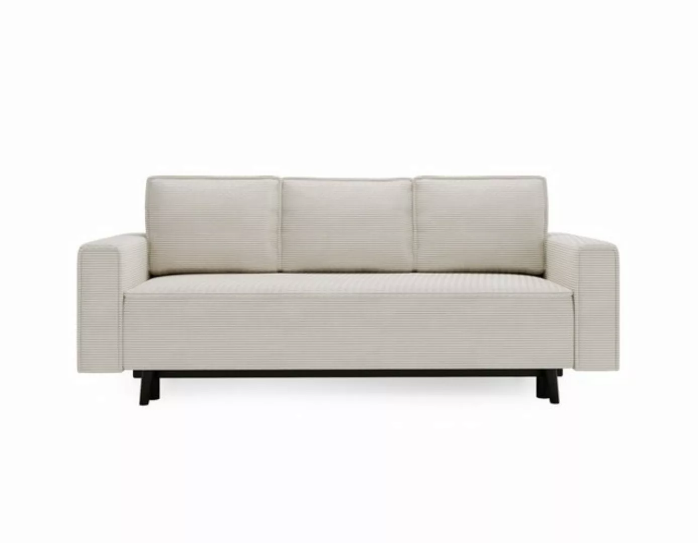 Goldstoff Schlafsofa LUX 225 cm - Sofa mit schlaffunktion und Bettkasten - günstig online kaufen