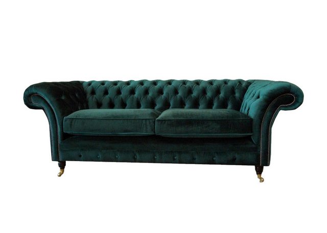 JVmoebel Sofa Grüner Chesterfield 3 Sitzer Sofas Polster Sitz Couch Sofa, M günstig online kaufen