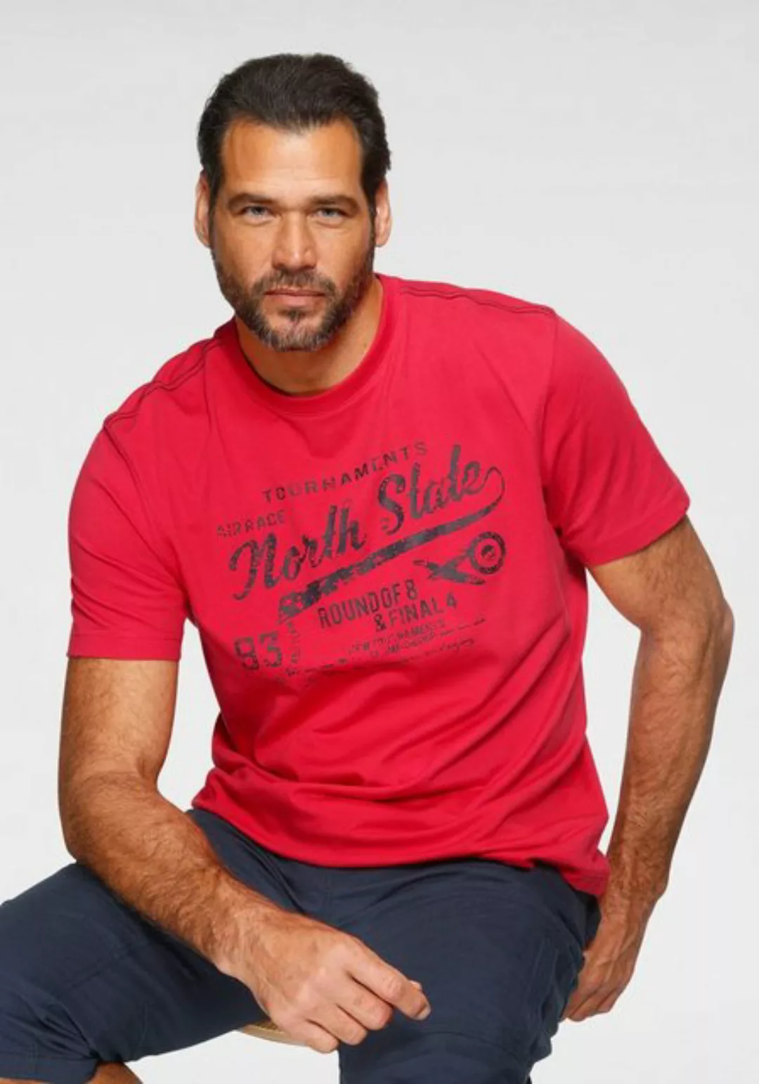 Man's World T-Shirt mit Brustprint günstig online kaufen