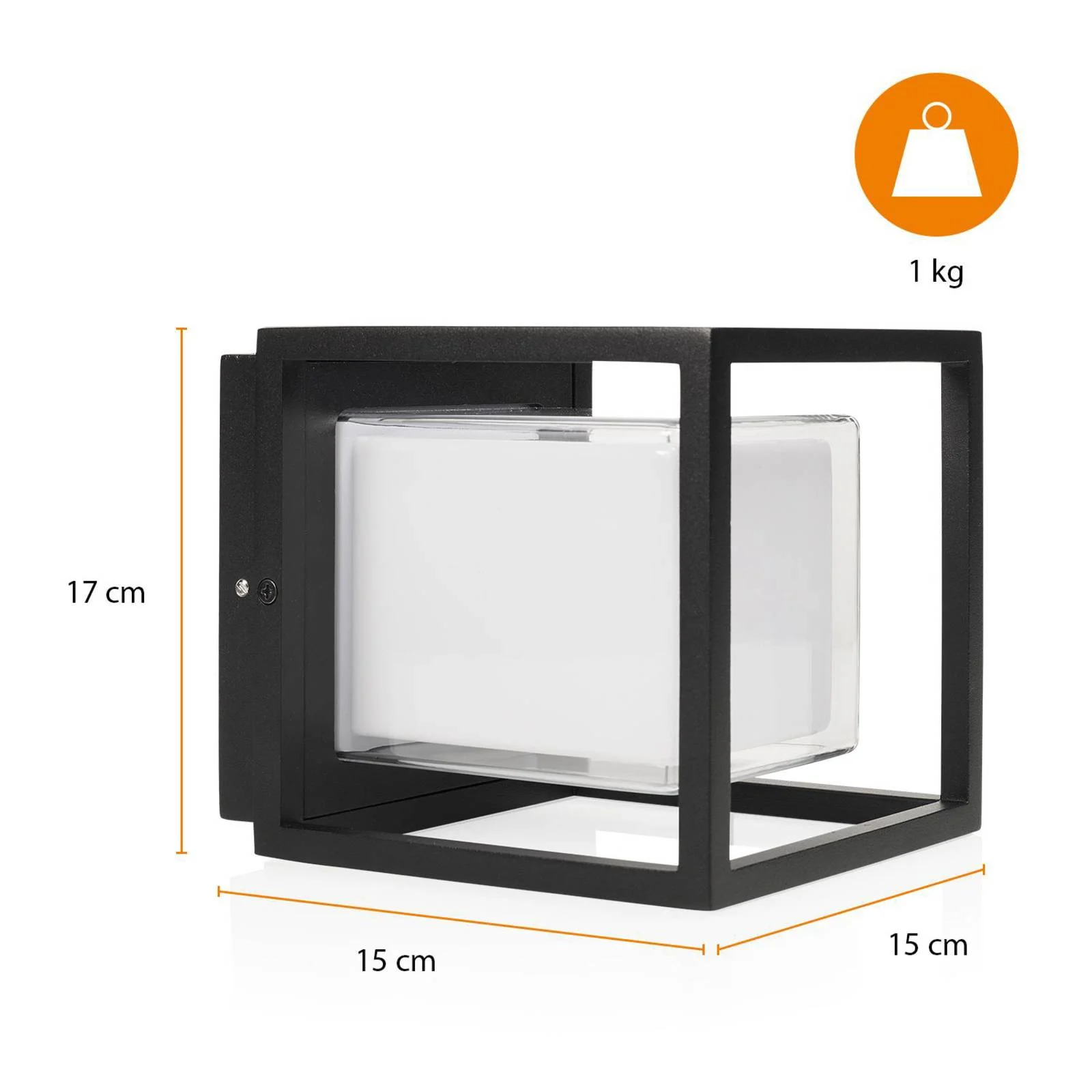 LED-Außenwandleuchte Cubic, Aluminium, Würfelform günstig online kaufen
