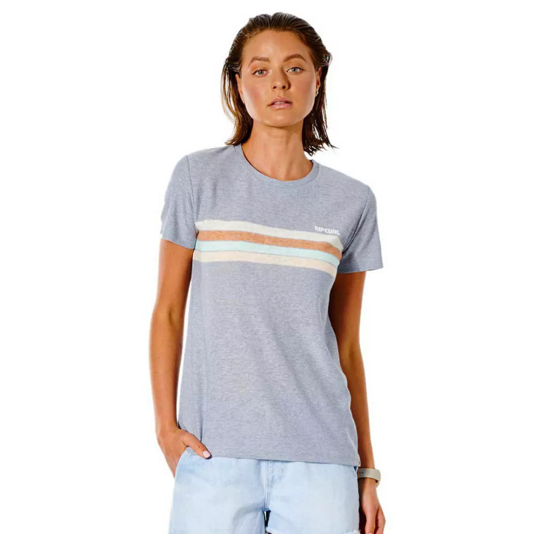 Rip Curl Twin Fin Stripe Kurzärmeliges T-shirt 2XS Blue Grey günstig online kaufen