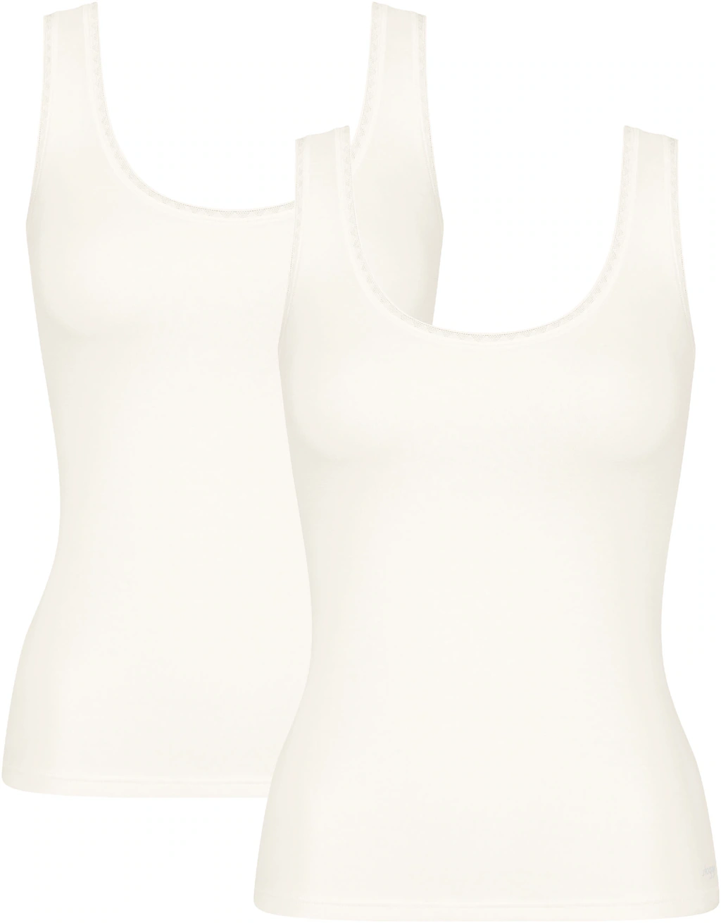 sloggi Unterhemd "GO Tank Top C2P", (2er Pack), zarte Spitzendetails günstig online kaufen