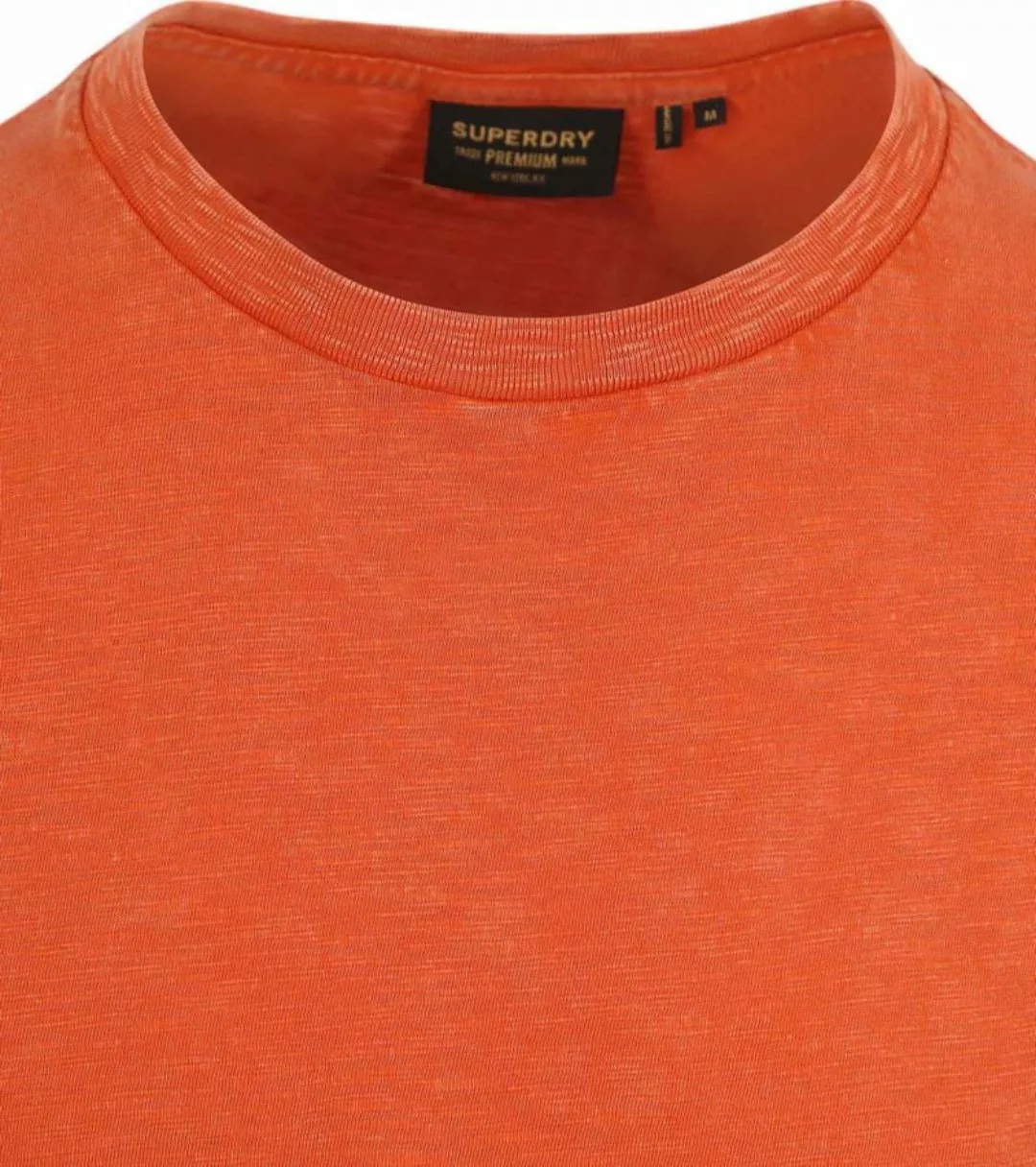 Superdry Slub T Shirt Melange Orange - Größe L günstig online kaufen