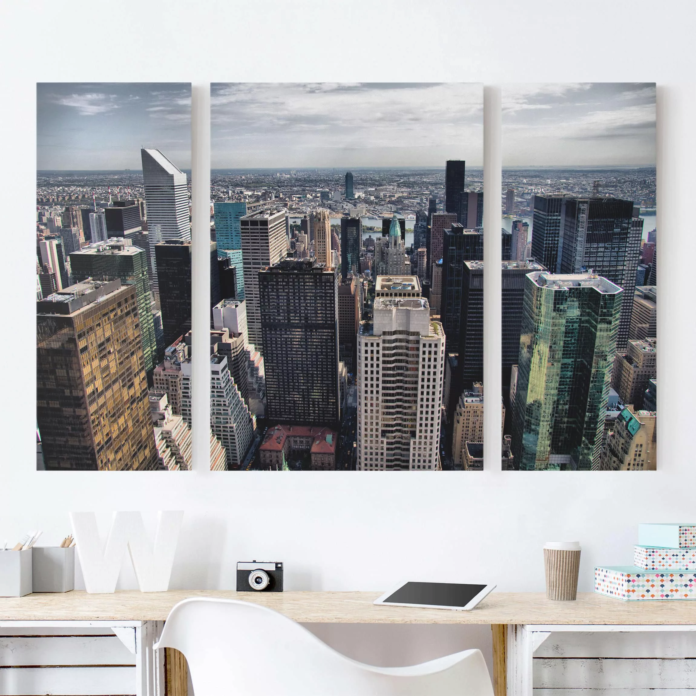 3-teiliges Leinwandbild Architektur & Skyline - Querformat Mitten in New Yo günstig online kaufen