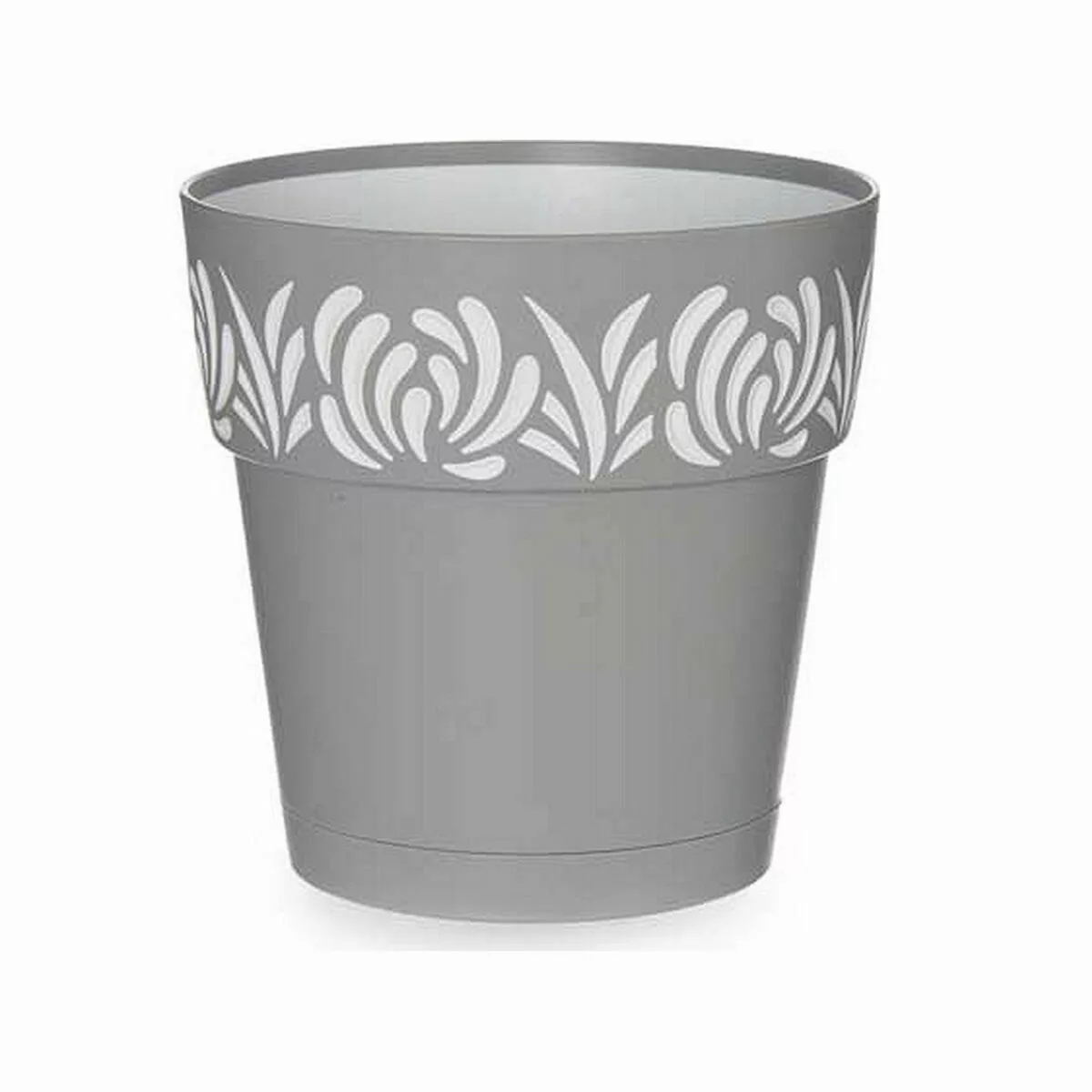 Selbstbewässernder Blumentopf Gaia Grau Weiß Kunststoff (15 X 15 X 15 Cm) ( günstig online kaufen
