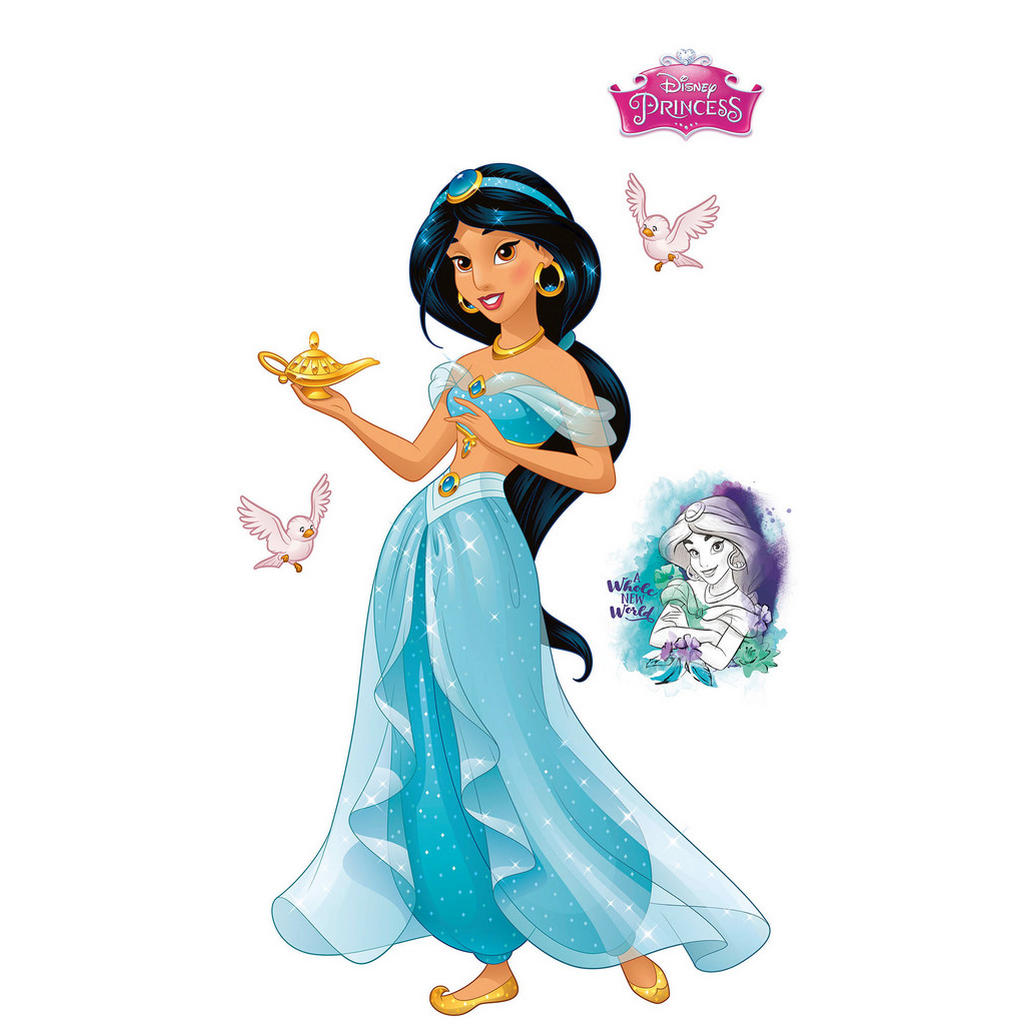 Disney Wandtattoo Prinzessin Yasmine Blau 127 x 200 cm 612739 günstig online kaufen