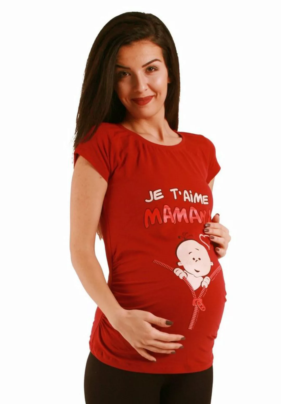 M.M.C. Umstandsshirt Je t’aime maman mit Motiv günstig online kaufen